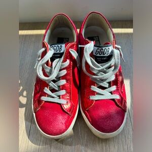 Golden Goose red Superstar sneakers